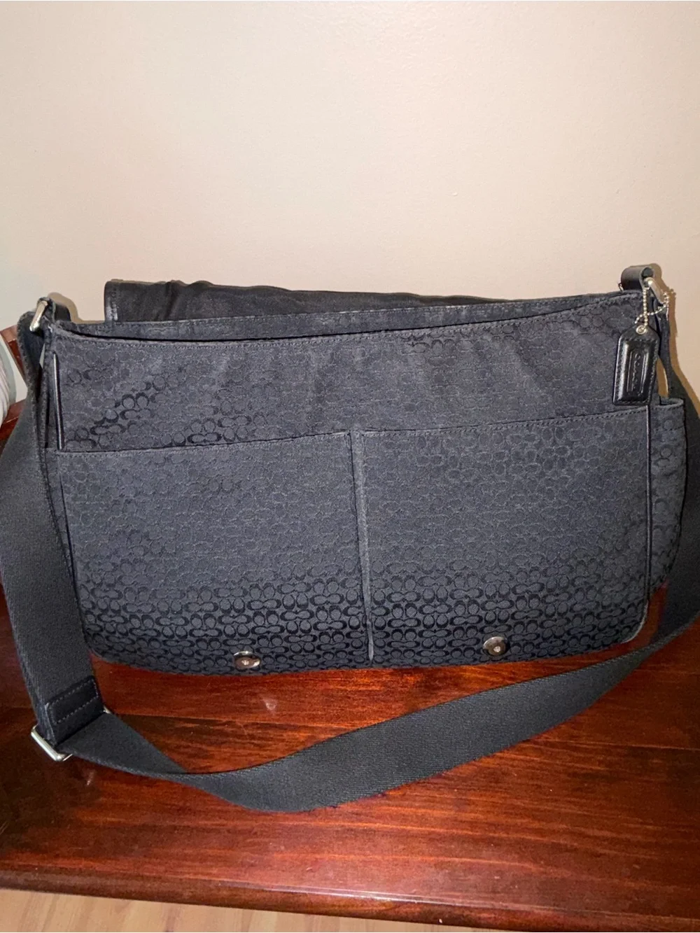 Coach Signature Hudson Commuter Laptop Work School Messenger Bag